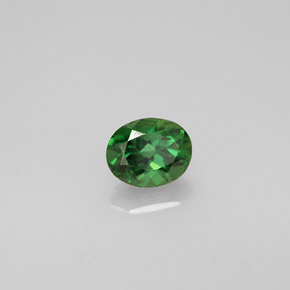 Turmalina de cromo verde natural 0,36ct, corte oval, VVS-VS