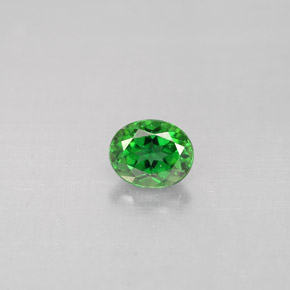 Turmalina de cromo verde natural 0,37ct, corte oval, VVS-VS