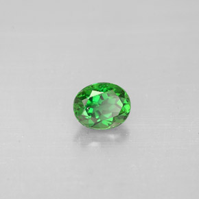 Turmalina de cromo verde natural 0,37ct, corte oval, VVS-VS