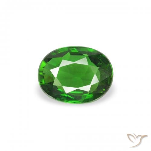 0.24ct Natural verde intenso Turmalina Cromada, oval, VVS