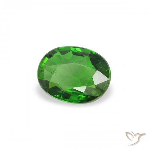 Turmalina Cromada verde intenso Natural 0.24ct, oval, VVS