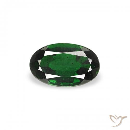 0.21ct Natural Verde escuro Turmalina Cromada, oval, VS