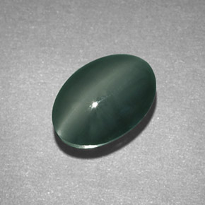 Crisoberilo Olho de Gato Verde Natural 1.89ct, Corte Oval, Opaco
