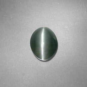 Crisoberilo Olho de Gato Verde Natural 1.24ct, Corte Oval, Opaco