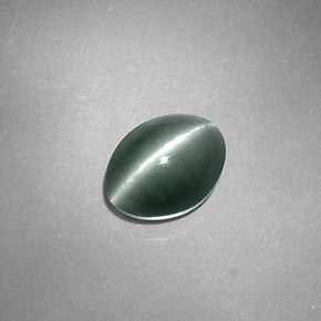 Crisoberilo Olho de Gato Verde Natural 1.24ct, Corte Oval, Opaco