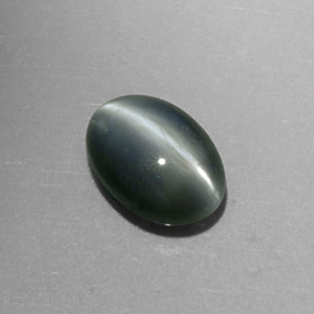 Crisoberilo Olho de Gato Verde Natural 0.81ct, Corte Oval, Opaco