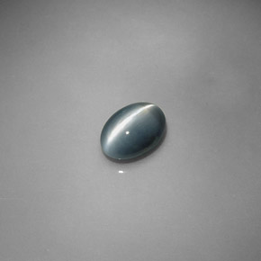 Chrysoberyl cat's eye cinza natural 0,78ct, corte oval, opaco