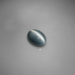 Chrysoberyl cat's eye cinza natural 0,78ct, corte oval, opaco