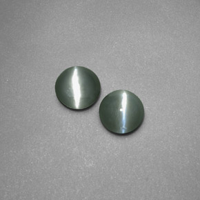 Pedras preciosas de chrysoberyl cat's eye verde natural de  ct, transparente, transparente/translúcido