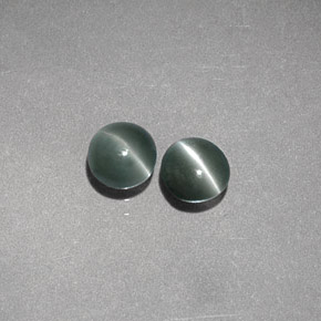 Pedras preciosas de chrysoberyl cat's eye verde natural de  ct, corte redondo, translúcido