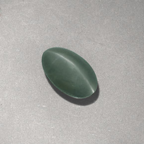 Chrysoberyl cat's eye verde natural 1,17ct, corte oval, opaco