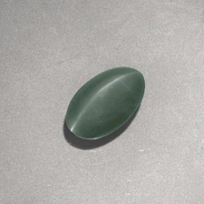 Chrysoberyl cat's eye verde natural 1,17ct, corte oval, opaco