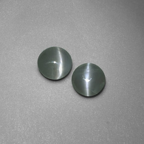 Pedras preciosas de chrysoberyl cat's eye verde natural de  ct, transparente, transparente/translúcido