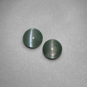 Pedras preciosas de chrysoberyl cat's eye verde natural de  ct, transparente, transparente/translúcido