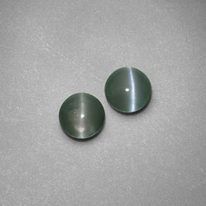 Pedras preciosas de chrysoberyl cat's eye verde natural de  ct, transparente, transparente/translúcido