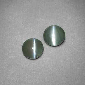 Pedras preciosas de chrysoberyl cat's eye verde natural de  ct, transparente, transparente/translúcido