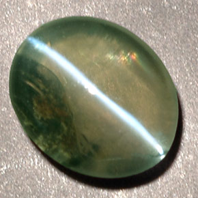 Chrysoberyl cat's eye verde natural 0,92ct, transparente, transparente/translúcido