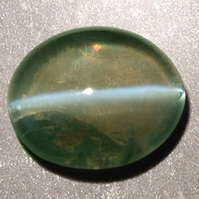 Chrysoberyl cat's eye verde natural 0,92ct, transparente, transparente/translúcido