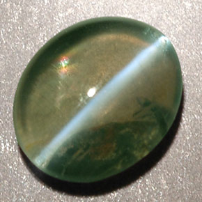 Chrysoberyl cat's eye verde natural 0,92ct, transparente, transparente/translúcido