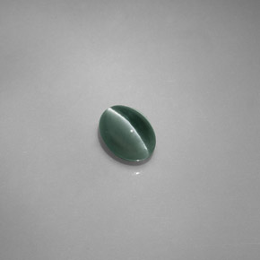 Crisoberilo Olho de Gato Verde Natural 0.76ct, Corte Oval, Translúcido