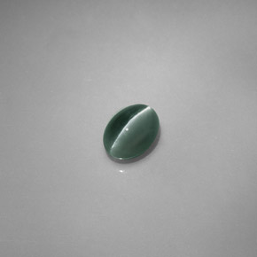 Crisoberilo Olho de Gato Verde Natural 0.76ct, Corte Oval, Translúcido