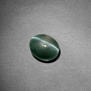 Chrysoberyl cat's eye verde natural 1,01ct, transparente, transparente/translúcido