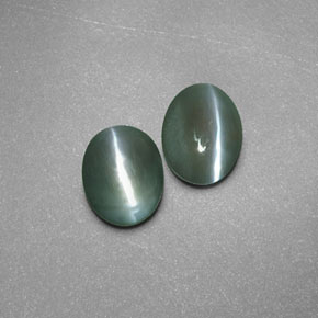 Pedras preciosas de chrysoberyl cat's eye verde natural de  ct, transparente, transparente/translúcido