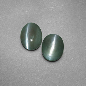 Pedras preciosas de chrysoberyl cat's eye verde natural de  ct, transparente, transparente/translúcido