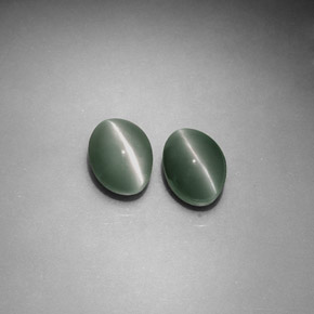Pedras preciosas de chrysoberyl cat's eye verde natural de  ct, corte oval, opaco