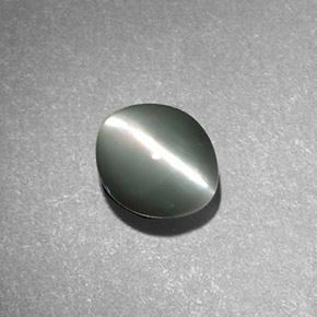 Crisoberilo Olho de Gato Verde Natural 0.88ct, Corte Oval, Opaco