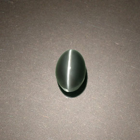 Chrysoberyl cat's eye verde natural 0,75ct, corte oval, opaco
