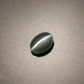 Chrysoberyl cat's eye verde natural 0,75ct, corte oval, opaco