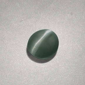 Chrysoberyl cat's eye verde natural 0,73ct, corte oval, opaco