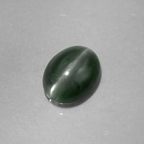 Crisoberilo Olho de Gato Verde Natural 0,80ct, Transparente, Transparente/Translúcido