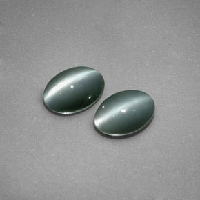 Pedras preciosas de chrysoberyl cat's eye verde natural de  ct, corte oval, opaco
