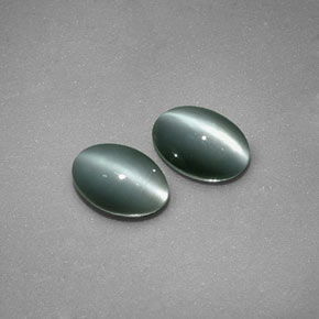 Pedras preciosas de chrysoberyl cat's eye verde natural de  ct, corte oval, opaco