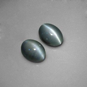 Pedras preciosas de chrysoberyl cat's eye verde natural de  ct, corte oval, opaco