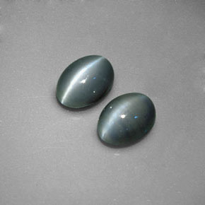 Pedras preciosas de chrysoberyl cat's eye verde natural de  ct, corte oval, opaco