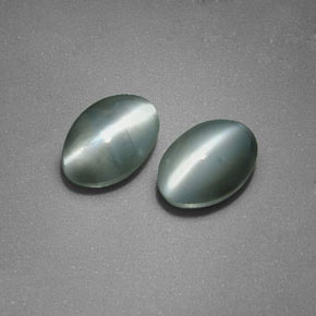 Pedras preciosas de chrysoberyl cat's eye verde natural de  ct, corte oval, opaco