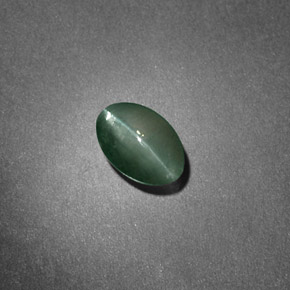 Crisoberilo Olho de Gato Verde Natural 0.85ct, Corte Oval, Translúcido