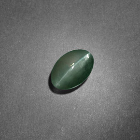 Crisoberilo Olho de Gato Verde Natural 0.85ct, Corte Oval, Translúcido