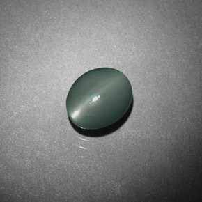 Chrysoberyl cat's eye verde natural 0,98ct, corte oval, opaco