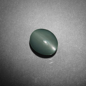 Chrysoberyl cat's eye verde natural 0,98ct, corte oval, opaco