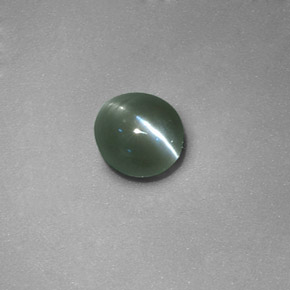 Chrysoberyl cat's eye verde natural 0,71ct, corte oval, translúcido