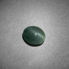 Chrysoberyl cat's eye verde natural 0,68ct, corte oval, opaco