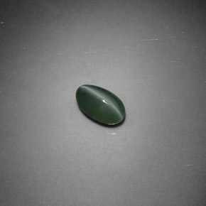 Chrysoberyl cat's eye verde natural 1,05ct, corte oval, opaco