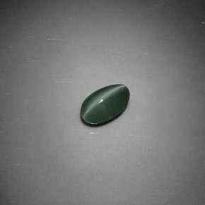 Chrysoberyl cat's eye verde natural 1,05ct, corte oval, opaco