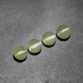 Pedras preciosas de chrysoberyl cat's eye verde natural de  ct, transparente, transparente/translúcido