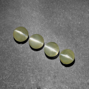 Pedras preciosas de chrysoberyl cat's eye verde natural de  ct, transparente, transparente/translúcido