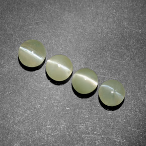 Pedras preciosas de chrysoberyl cat's eye verde natural de  ct, transparente, transparente/translúcido